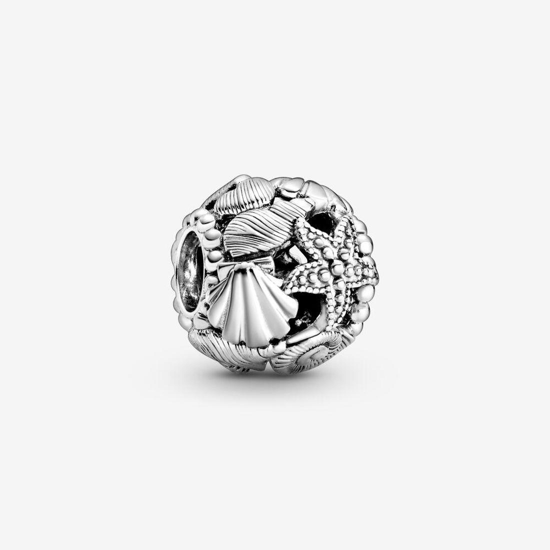 

Authentic 925 Silver Beads Bracelets Openwork Starfish Shells & Hearts Charm Slide Bead Charms Fits European Pandora Style Jewelry Bracelets Murano, Bronze;silver