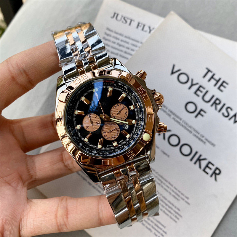 

Multifunctional mens automatic mechanical watch quartz battery waterproof black technology stainless steel business trend watch, Watch bag