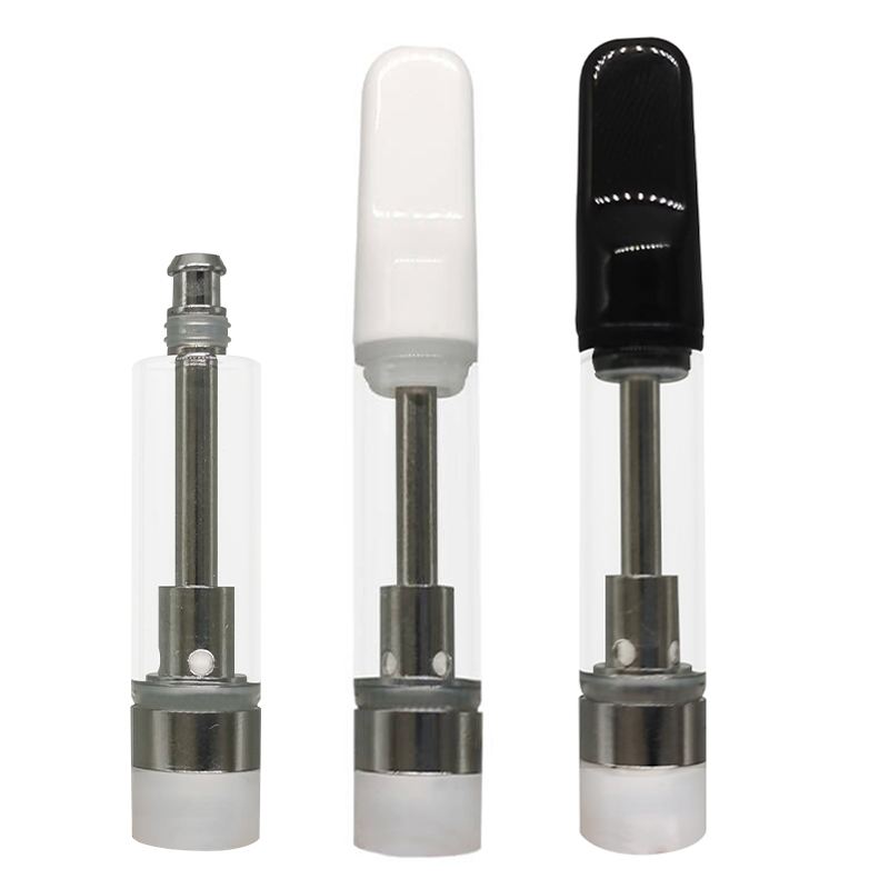 

Vape Cartridges Empty Vapes Pen 1ml Carts Atomizers 0.5ml Oil Cartridge 510 Thread Press on Tops Ceramic Coil Cart E Cigarettes Glass Tank Vaporizer Th205