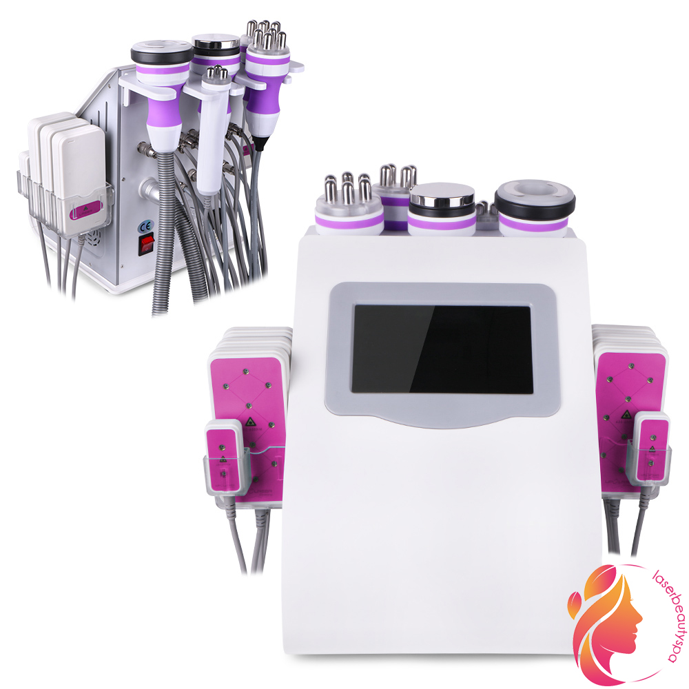 

6 In 1 Ultrasonic Cavitation Vacuum Radio Frequency Slimming Fat Removal Beauty Machine for Spa Use