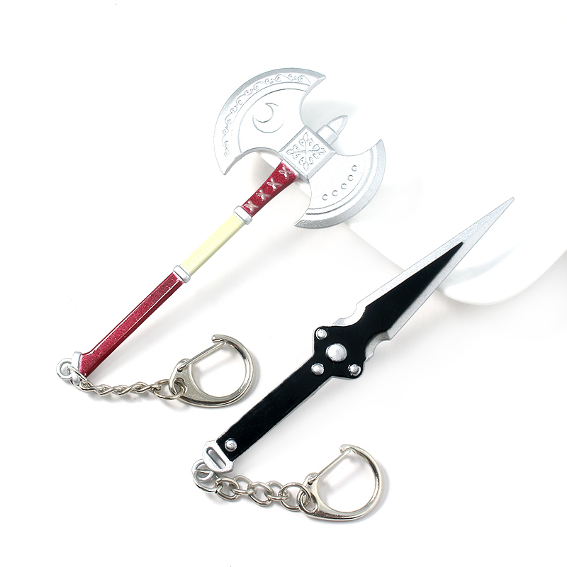 

10pcRJ Game God Of War Kratos Axe Keychain Metal Weapon Dagger Bayonet Pendant Key Ring Car Jewelry Accessories Gift