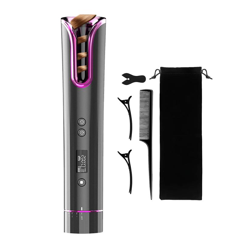 

Smart Automatic Hair Curler Wireless Curling Iron LCD Display Practical Ceramic Curly Wand Hairdressing Accessory Bath Set