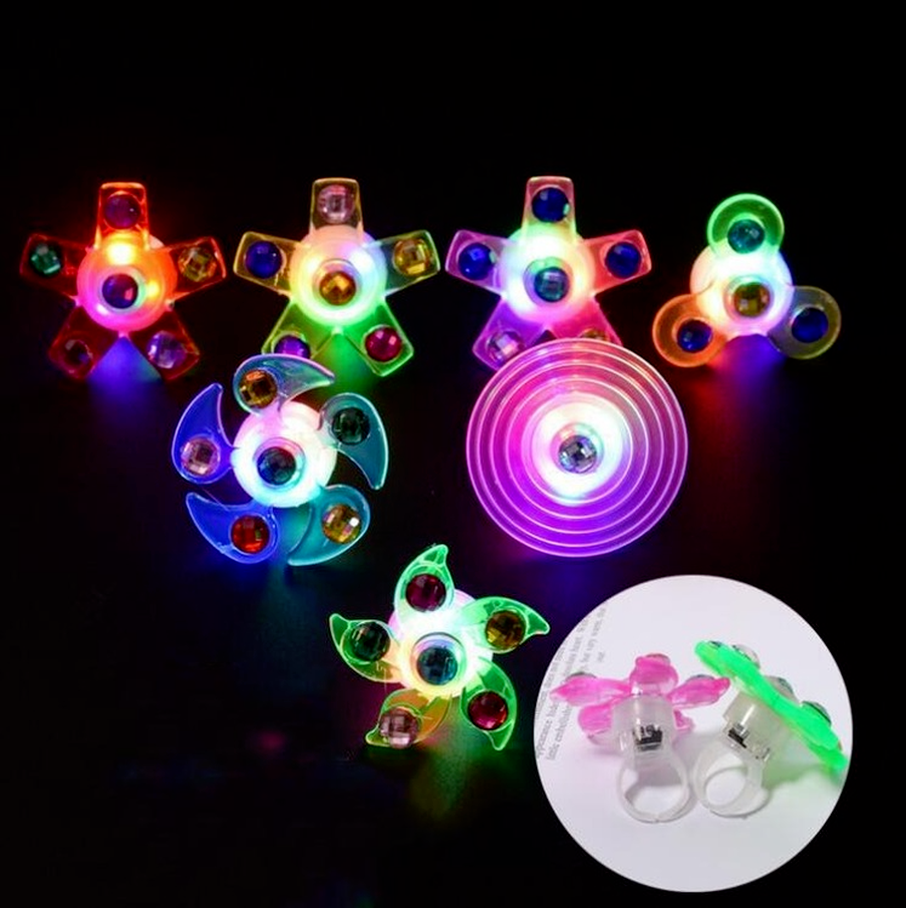 

Night market led Gloves small toys creative finger tip top spinning children's ring bracelet adult nightclub gadgets bracelets
