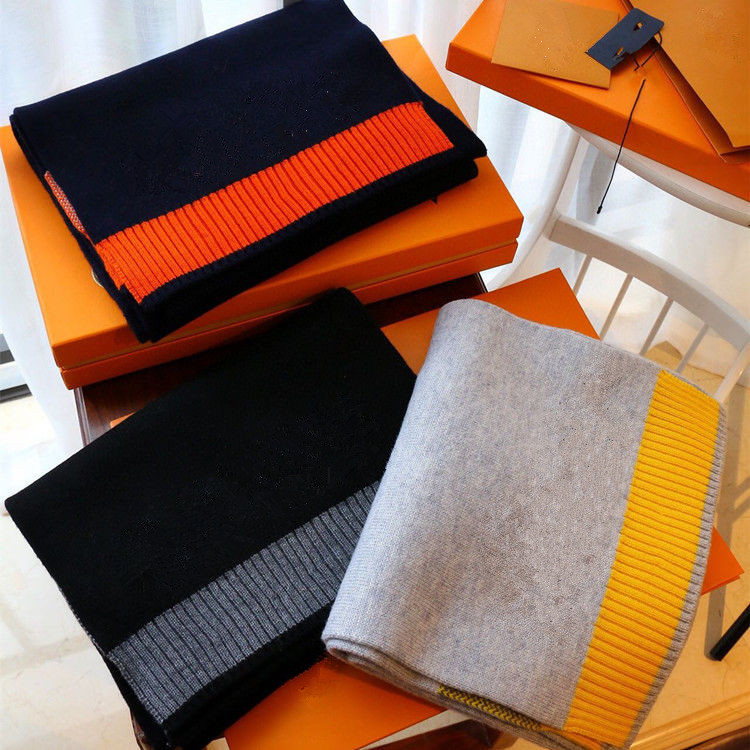 

Wholesale Winter scarf unisex 100% wool designer scarfs for woman classic letter Wrap ladies and boys cashmere shawl Lame shawls without box