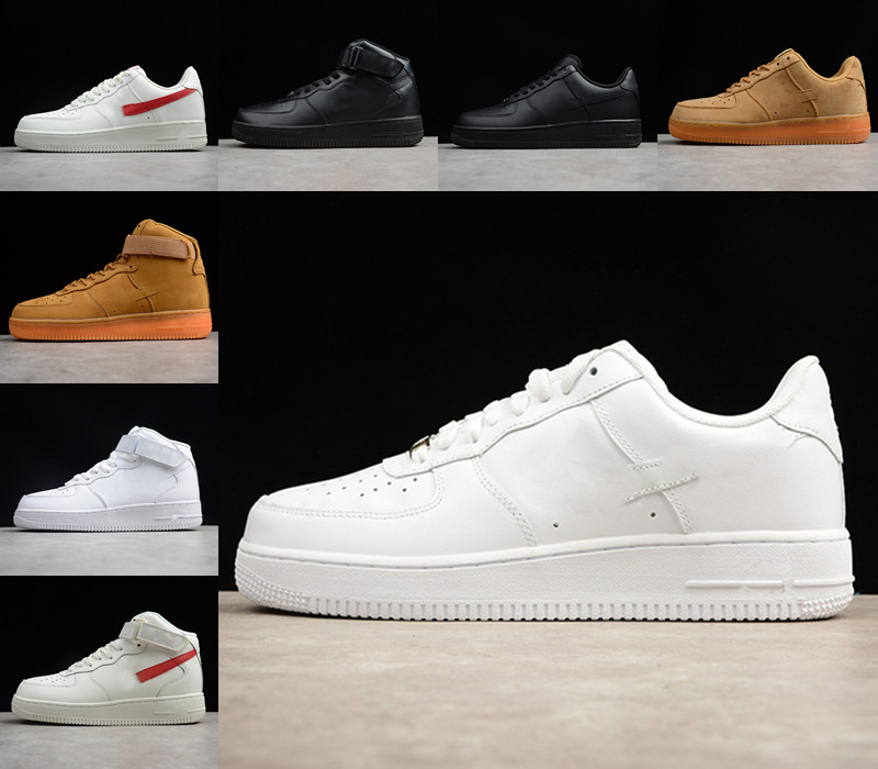

Fast delivery Designer Outdoor Men Low Skateboard Shoes One Unisex 1 Knit Euro Airs High Women All White Black Casual trainer US 5.5-12
