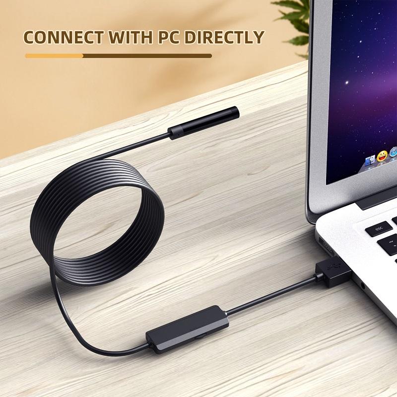

Wifi 1200P 8mm Line LED Lights Wireless Car Inspection Borescope Soft Camera Waterproof For Android PC IP Cameras
