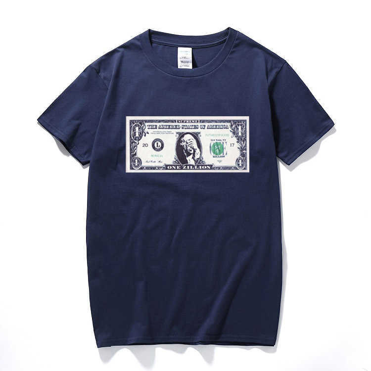 

new fashion brands, humorous and funny dollar print men O neck short sleeved cotton t-shirts, high quality T-shirts. X0621, Khaki