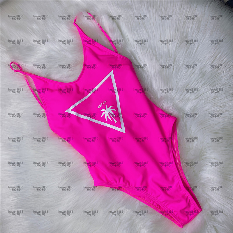 

Print Quick Dry Swimwear Hipster Padded Push Up Women's One-piece Swimsuits Outdoor Beach Swimming Travel Bandage Wear