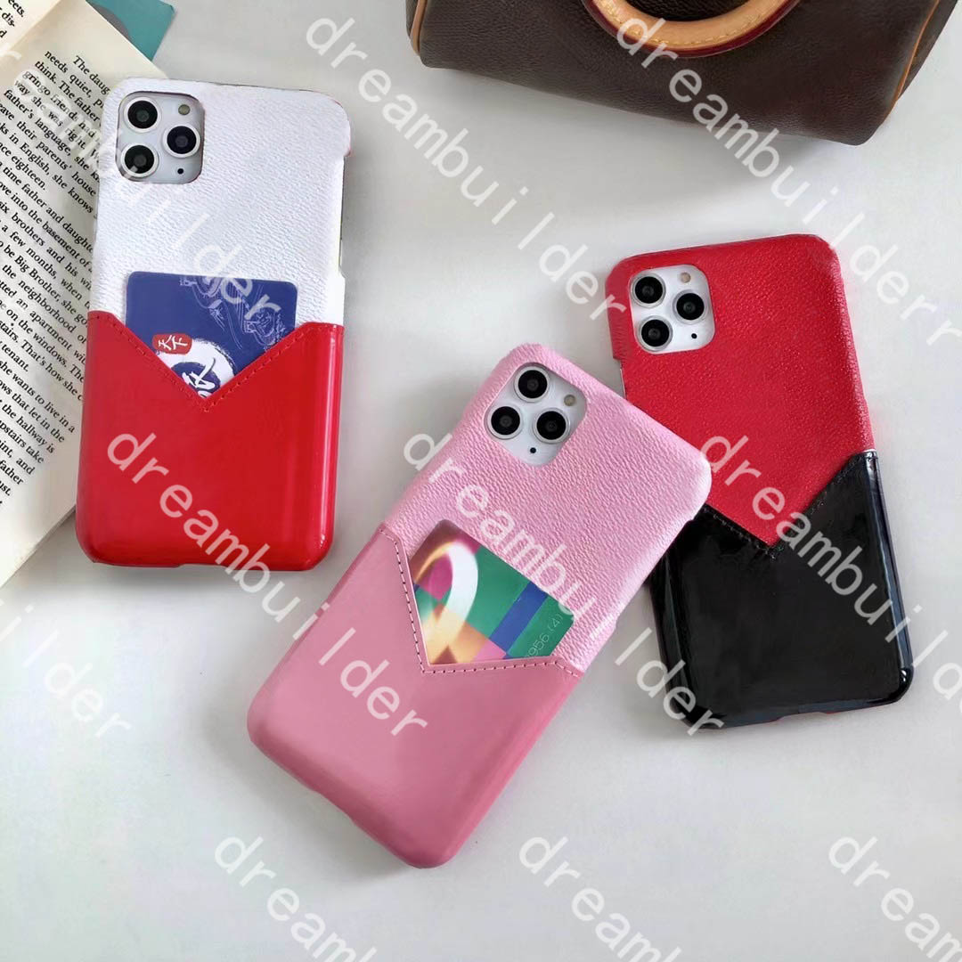 

fashion designer phone cases for iphone 13 Pro Max 12 12pro 12promax 12mini 11 11pro 11promax XR XSMax case PU leather shell samsung S20 S20P S20U NOTE 10 20 card holder, Black