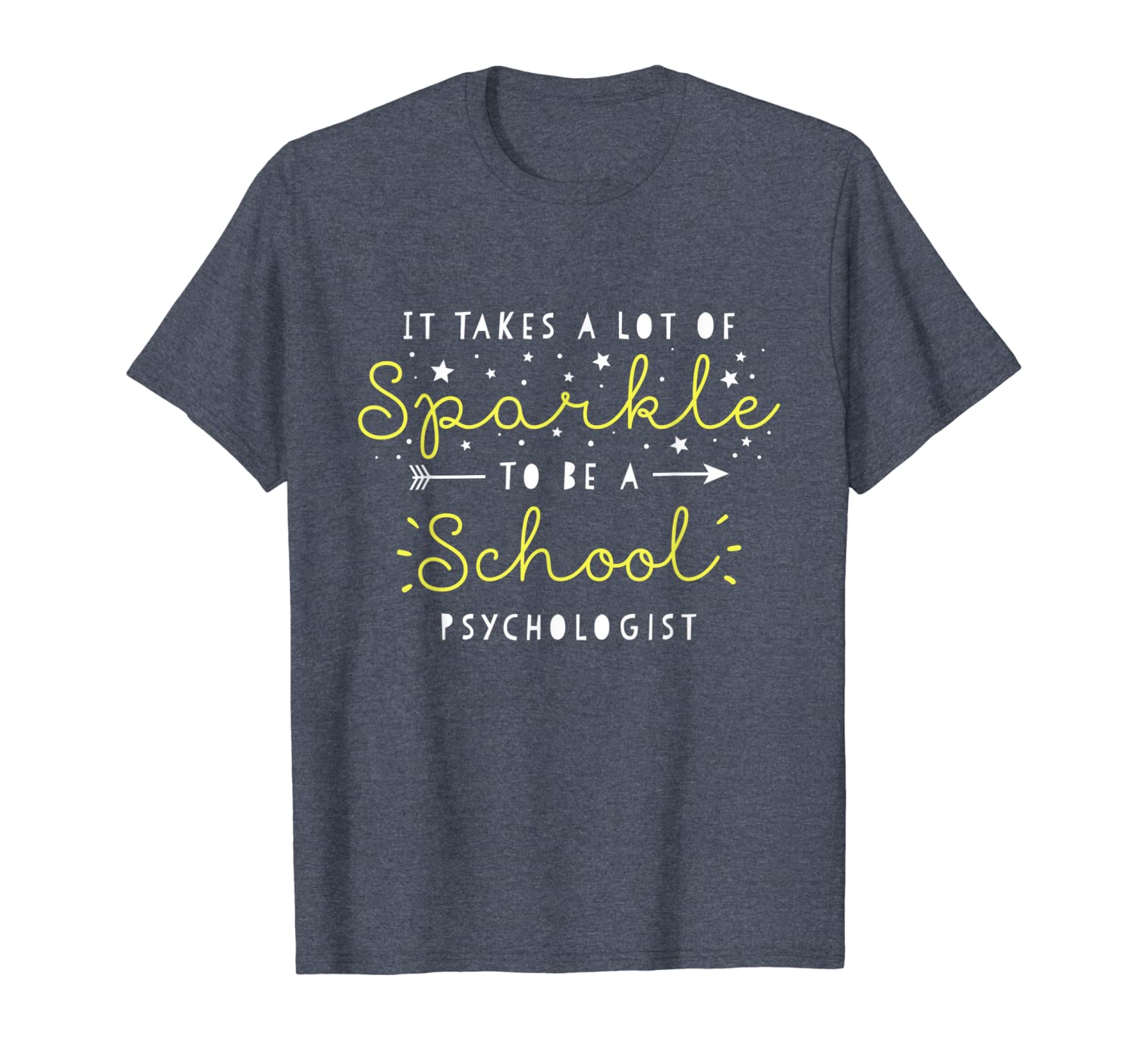 

sparkle school psychologist t-shirt, White;black