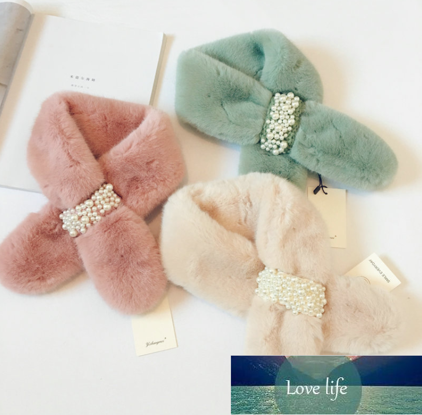 

Winter Cute Children Scarf Boy Girls Scarves Baby Imitation fur Collar Scarf with Pompom Neck Warmers Christmas Gift