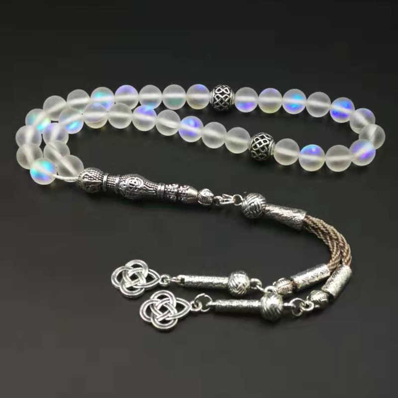 

Austrian Crystal tasbih 33 66 99 beads with Metal tassel New style Crystal women prayer beads gift Muslim Rosary H0903
