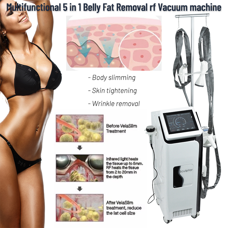 

5 in 1 body slimming machine vertical vacuum cavitation skin lifting shaping beauty equipment