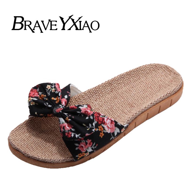 

Summer Shoes Women Flowers Slippers Butterfly Knot Soft Non-slip Women's Ladies Brand YX2391, Black