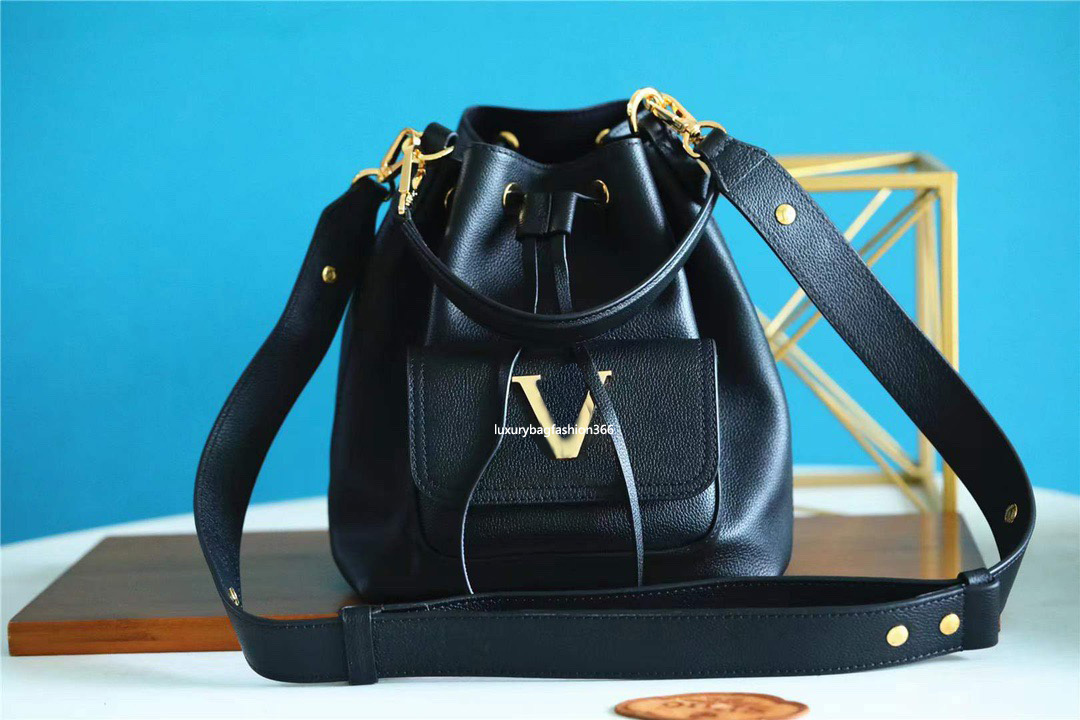 

TOP M57687 Fashion Women LOCKME BUCKET bag cross-body leather shoulder bags lady Tote chain handbags purse messenger shopping totes handbag pocket M57688 M57689, Brown