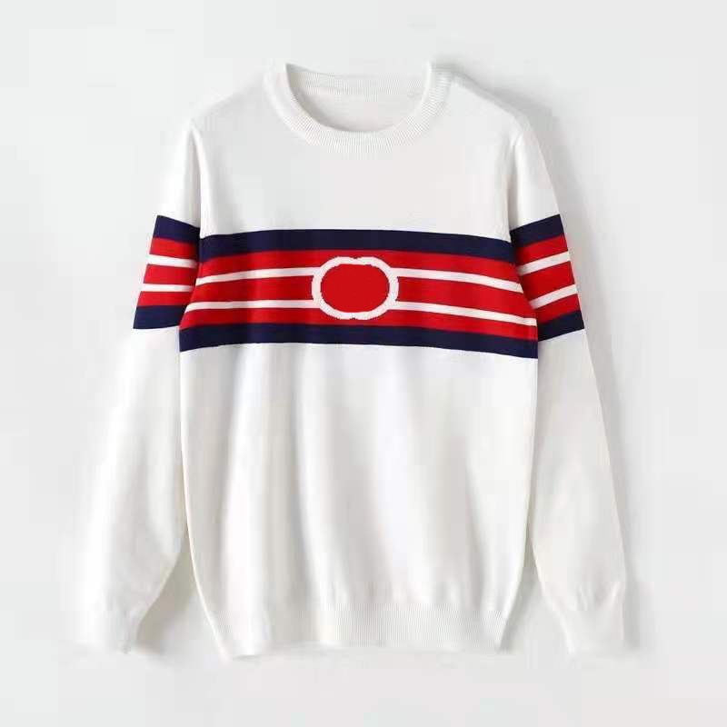 

Mens Fashion Sweaters Classic Horse Pattern Pullovers British Style Casual Sweater with Stripe Printing 2021