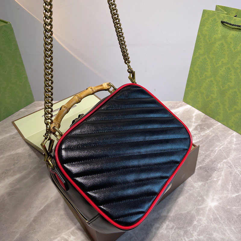 

Bamboo handbag camera bag designer bags ladies shoulder bag wallet top backpack size 22cm handbags coin purse, Shipping supplement