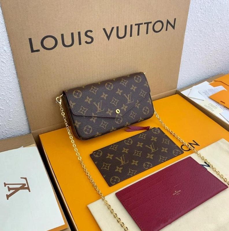 

LV LOUIS Fashion Designers Women Shoulder VITTON Bags High Quality Chain Handbags Size 21/11/2 Cm Model 61276 With Box Dust Bag