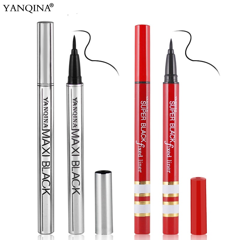 

HOT Makeup Brand YANQINA Eyeliner Pencil Waterproof Black Eyeliner Pen No Blooming Precision Liquid Eye liner, Customize
