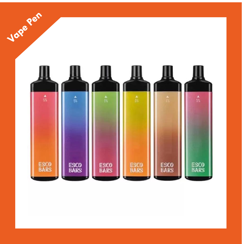 

Esco Bars Mega Disposable cigarettes 5000 Puffs Vape Pen 600mAh Rechargeable Battery 14ml Pre-filled Vapor Mesh Coil Cartridge pod Devices ElfBar
