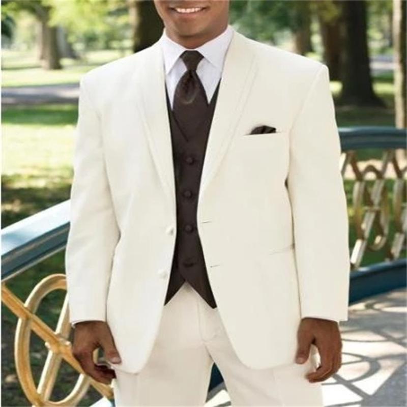 

Men's Suits & Blazers 2021 High Quality Custom White Shawl Lapel Suit Tuxedo Fashion Slim Prom 3-Piece Set (Jacket + Pants Vest Tie), Same as picture