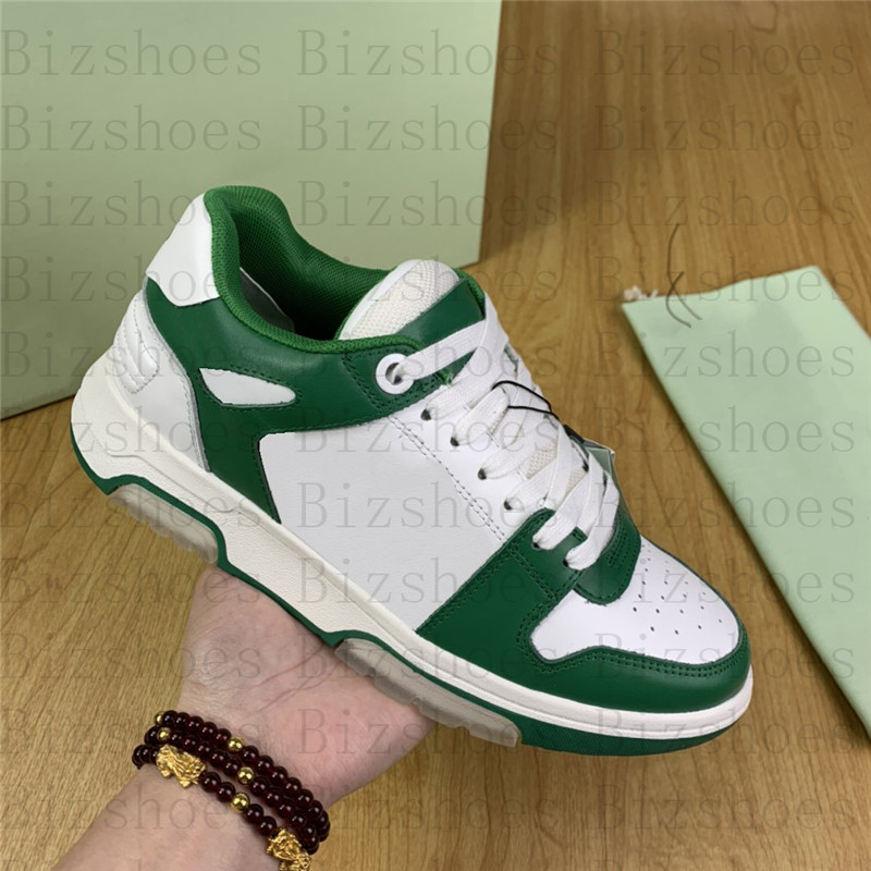 Luxurys Designers Shoes White Green Leather Arrow OFF Outdoor Sports Sneakers OW Runner Trainers OOO 80s Vintage Casual Shoe