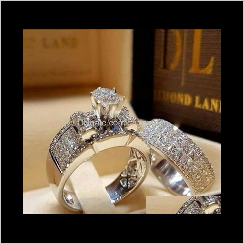 

Combination Wedding Sets Engagement Ring For Women Knuckle Diamond Rings Fashion Jewelry Gift Ps1678 Drop Delivery 2021 Fpcta