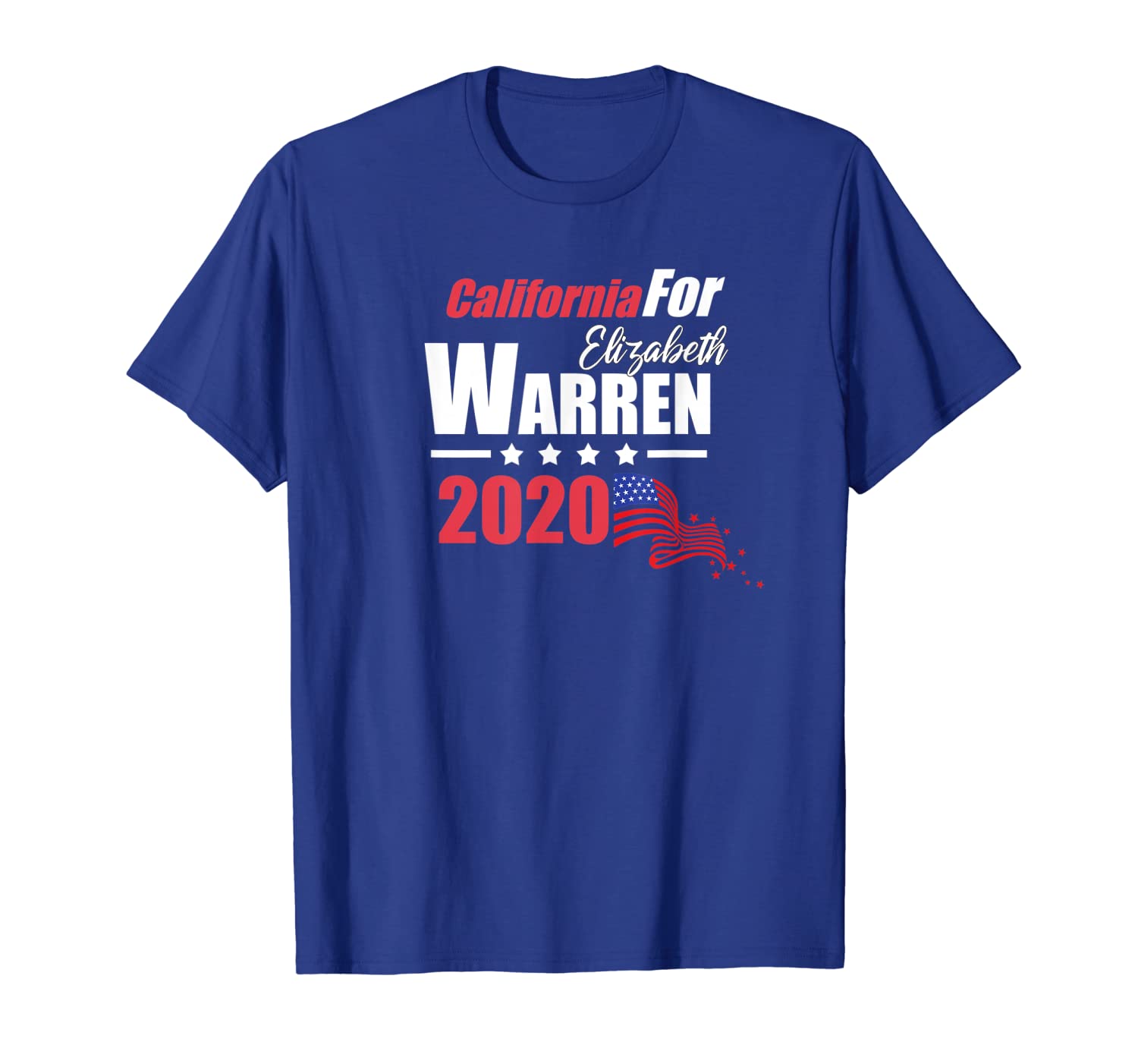 

ca california for elizabeth warren 2020 president democrat t-shirt, White;black