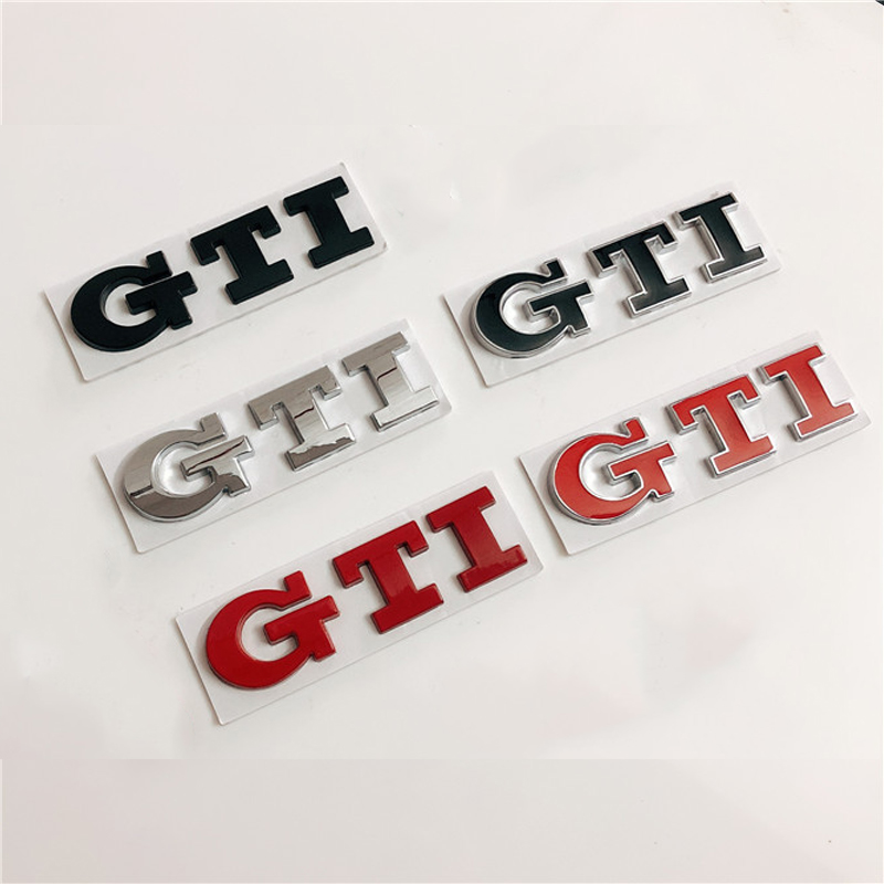 

Car 3D Metal Decals Sticker For VW Volkswagen Polo Golf GTI 2 3 4 5 6 7 MK3 MK4 MK5 MK6 MK7 Car Trunk Grill Badge Emblem Sticker, Black