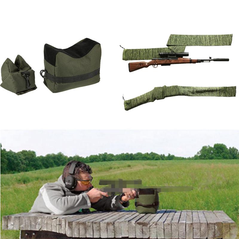 

Stuff Sacks Front & Rear Bag Rifle Support Shooting Outdoor Tack Driver Hunting Accessories Sandbag Gun Target Stand Bench, As picture