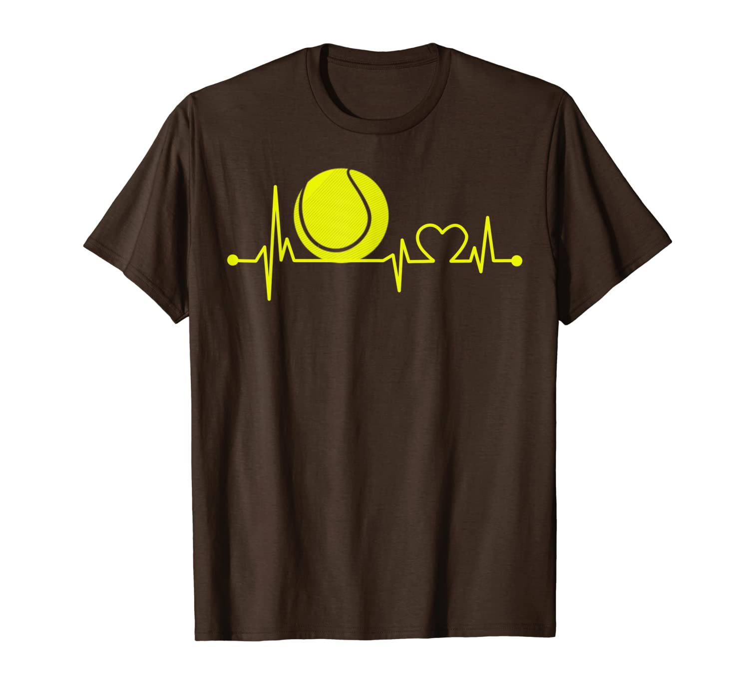 

tennis ball heartbeat funny love sports player cool gift t-shirt, White;black