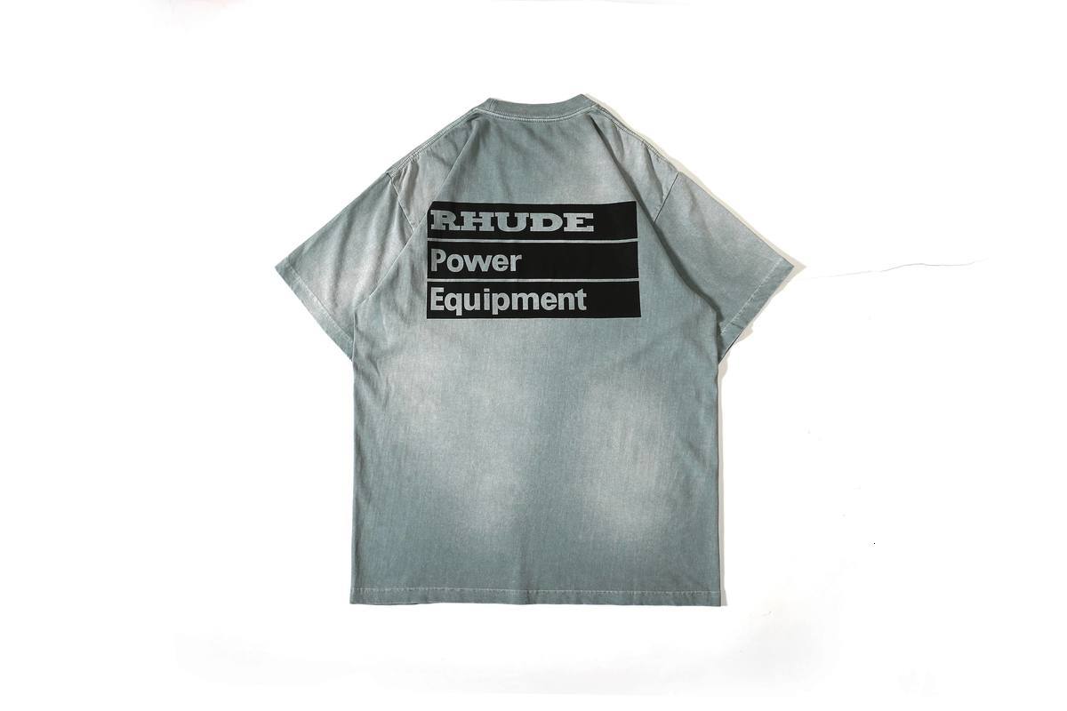 

tee European-style shirt hip men's hip-hop lovers of rhude-free women, White;black