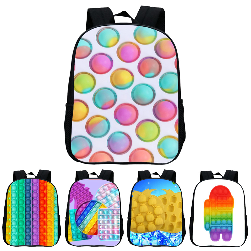 

50%off Kids Students School Bag Teenage Backpack Fidget Toys Finger Print Shoulder Bags Sport Book Pack Cartoon Rucksack TT0913 100pcs