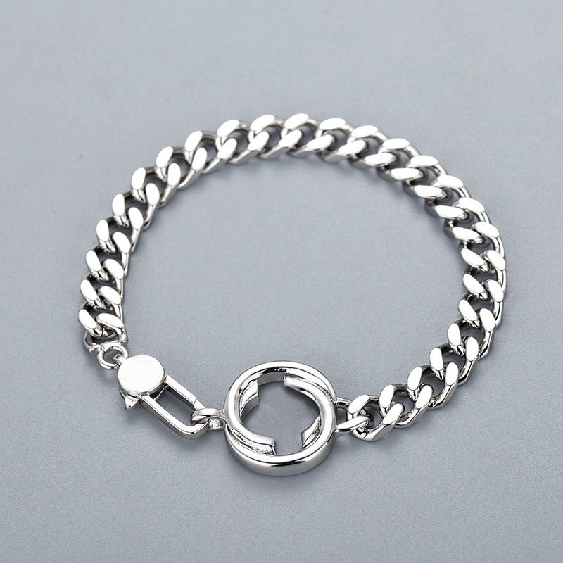 

Fashion charm bracelets link for mens and women engagement wedding hip hop jewelry lover gift