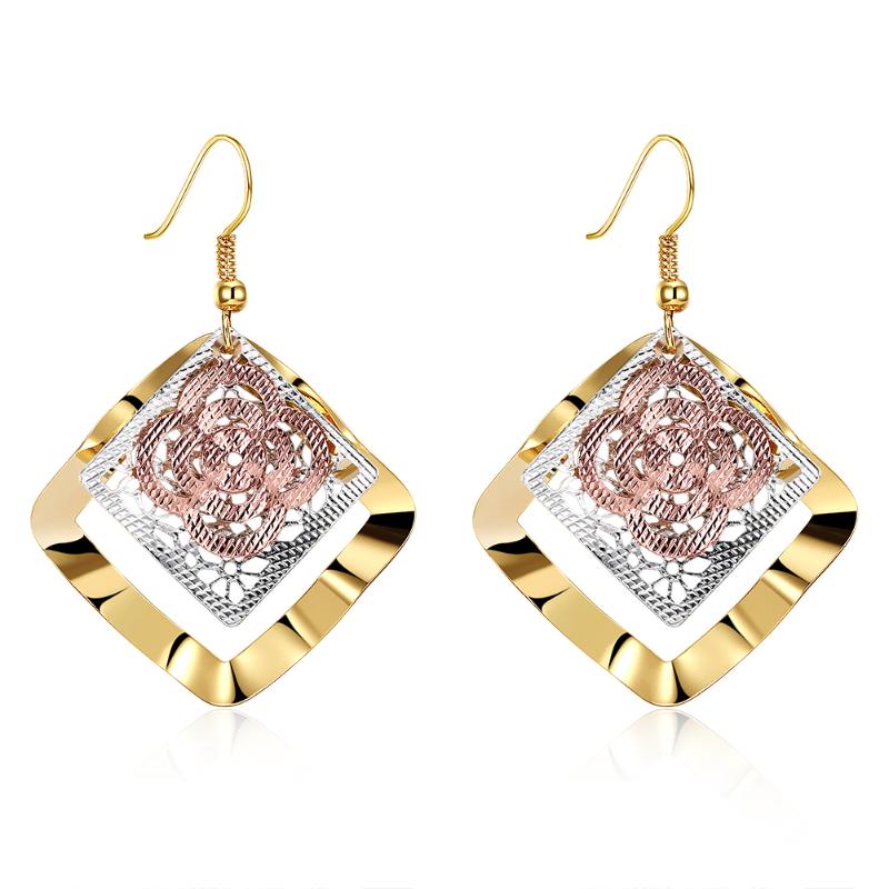 

Dangle & Chandelier Arrival Gold Color Earrings For Women Korea Personality Female Wedding Earring Classic Jewelry Decoration