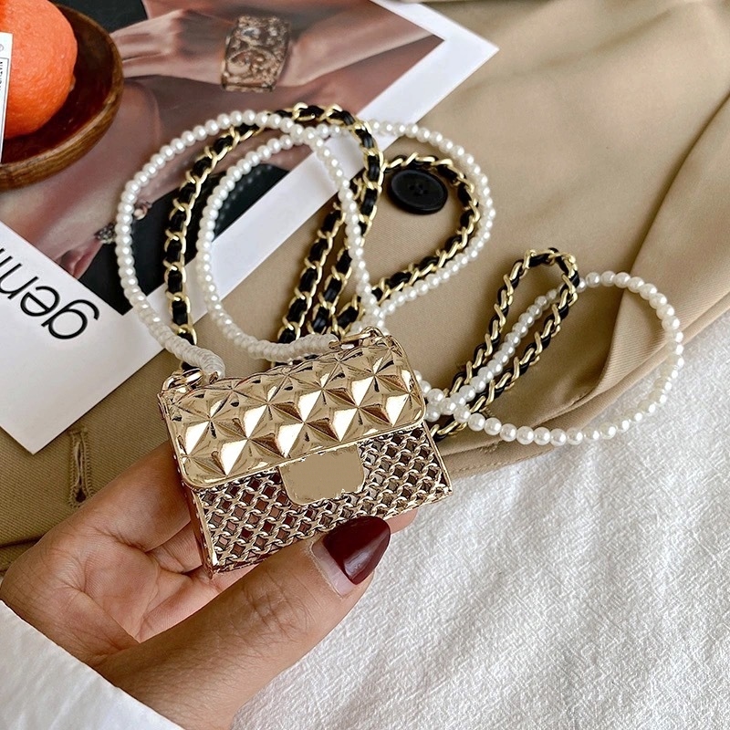 

Earphone Accessories Necklace Package Set Protector Cases Luxury Designer CC Handbag Wallet Pouch Fashion For Airpords 1/2/3