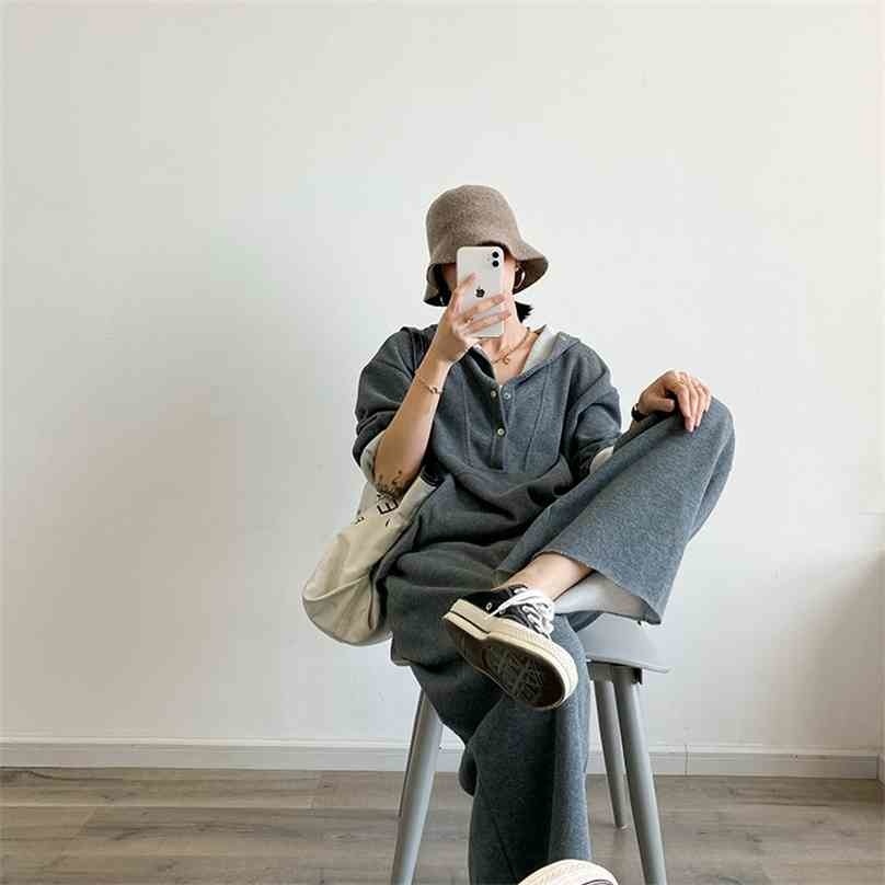 

Women Pants Two Piece Sets Autumn Hooded Sweatshirt And Straight Outfit Woman Tracksuits Ladies Casual Sportsuits 210525