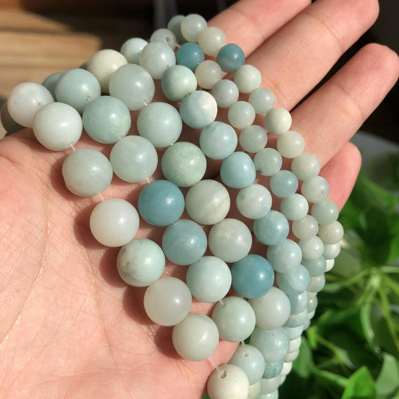 

Other Natural Stone A+ Amazonite Round Loose Spacer Beads For Jewelry Making DIY Necklace Bracelet 15 Inches 4 6 8 10 12 Mm Wholesale