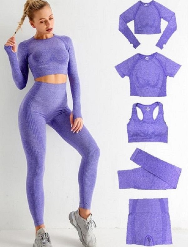 

Women Yoga Suit Gym Sportswear Tracksuits Fitness Sport three Piece set 3PCS bra Leggings outfits Active tech fleece workout Yogaworld Fashion Designer sets Cotton, Black