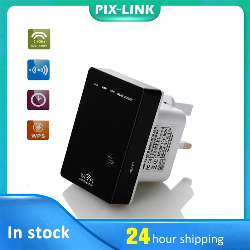 

300Mbps Wirless Wifi Router Repeater Range Extender Mini Wireless-N Bridge Access Point Roteador Extendor EU/US/UK Plug 210607