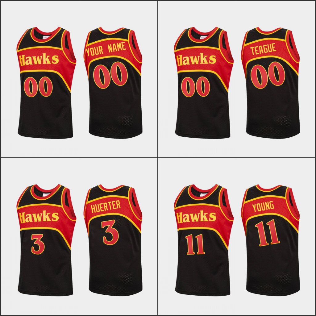 

Atlanta's Hawks's Men Jersey Kevin Huerter Trae Young Jeff Teague Custom Black
