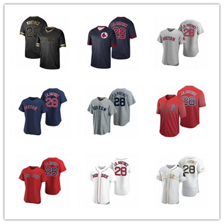 

2021 Men Women Youth Red Sox 28 JD Martinez Custom Baseball Jersey Blank Replica Alternate blue white gray, Blue;black
