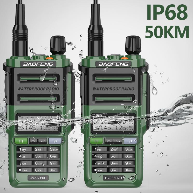 

Walkie Talkie 2PCS Baofeng UV-9R PRO IP68 Waterproof UHF VHF Ham CB Radio Upgraded Of UV9R 50KM Long Range