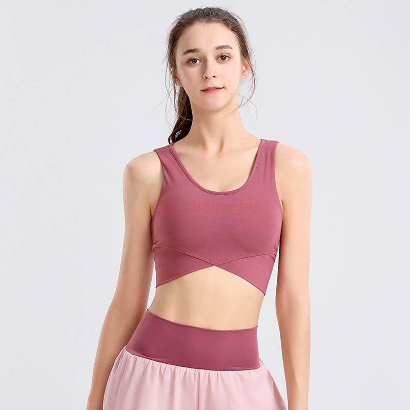 

lu-yoga bra women' new European and American fashion cross-lace beauty back cross-beam sports bra vest running fitness yoga wear, Grey