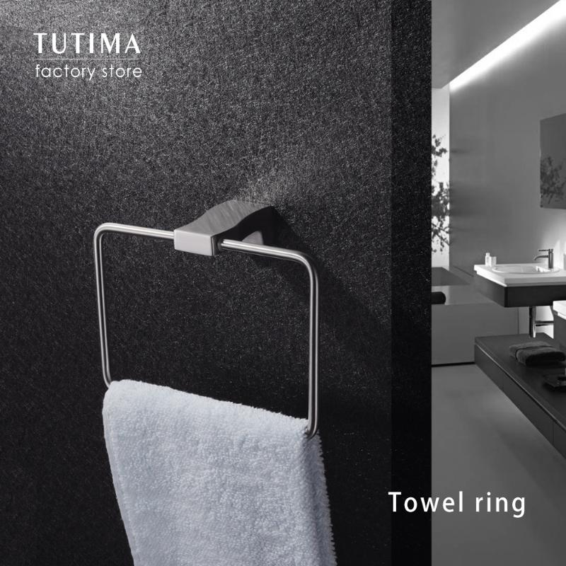 

Tutima SUS 304 Stainless Steel Square Towel Bar Wall Mounted Ring Rack Holder Bathroom Accessories Rings