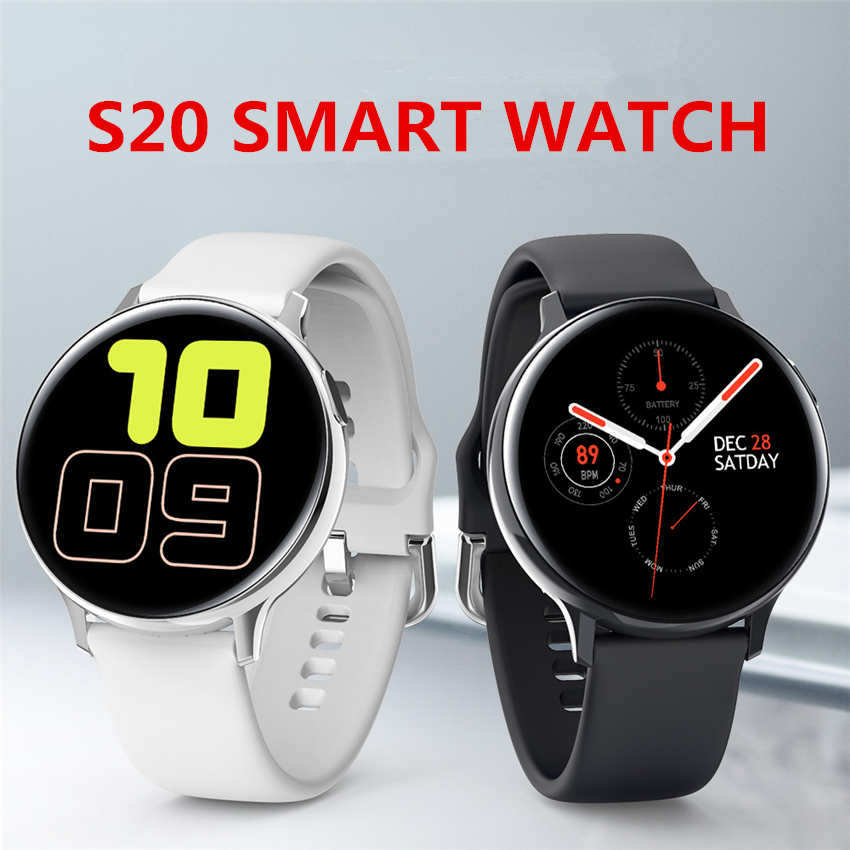 

S20 ECG Smart Watch Men Women Full Touch Screen IP68 Waterproof Heart Rate Monitor Blood Pressure Smartwatch Fit 20mm Bands Replaceable