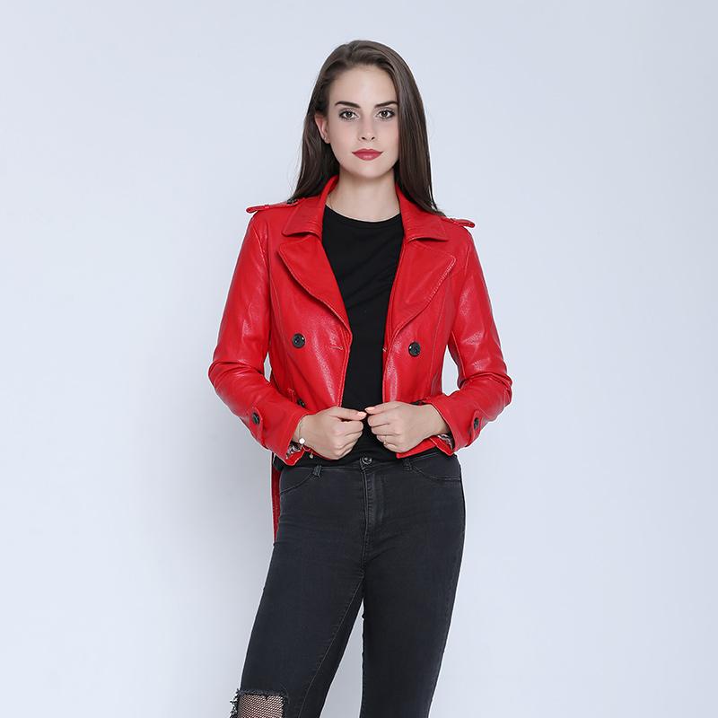 

Women's Leather & Faux DIJIABAO Winter 2021 Clothing Handsome Locomotive, Jacket, Women Slim, Black