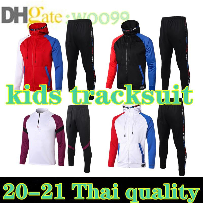 

Chlid jacket hoodie Survetement tracksuit 2021 kids Paris MBAPPE football jackets POGBA soccer Jerseys