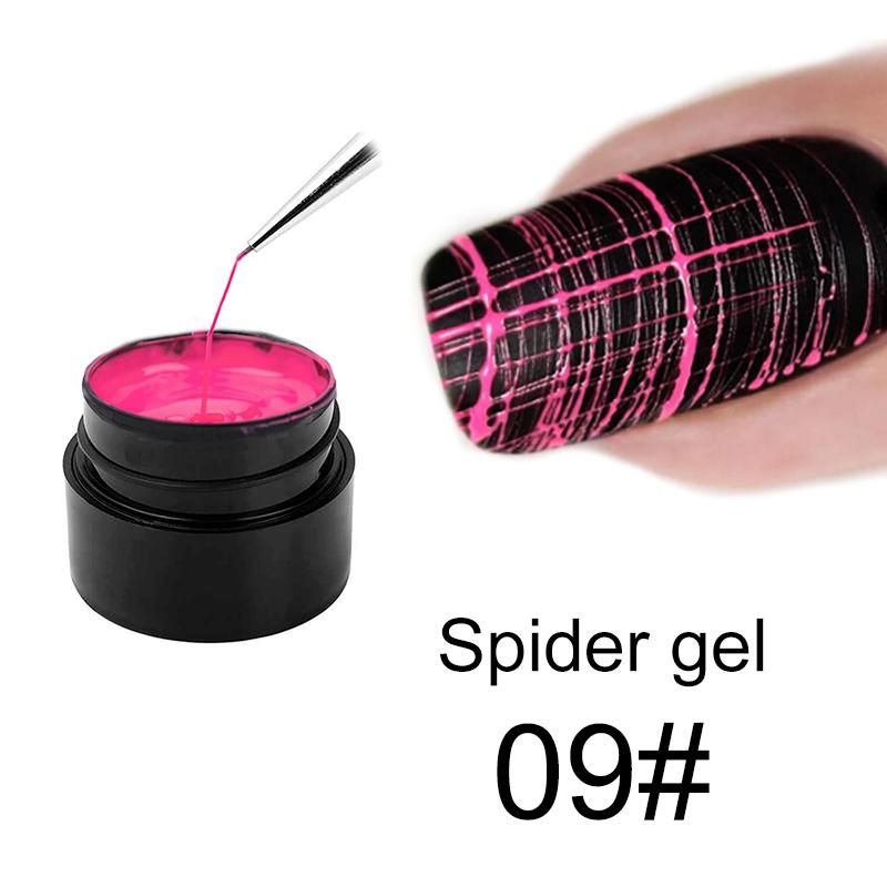 

Nail Gel Wire Drawing Nails Polish Spider Web Varnish Painting Liner DIY Design Black White Lacquer Silk UV Glue Manicure, Red;pink