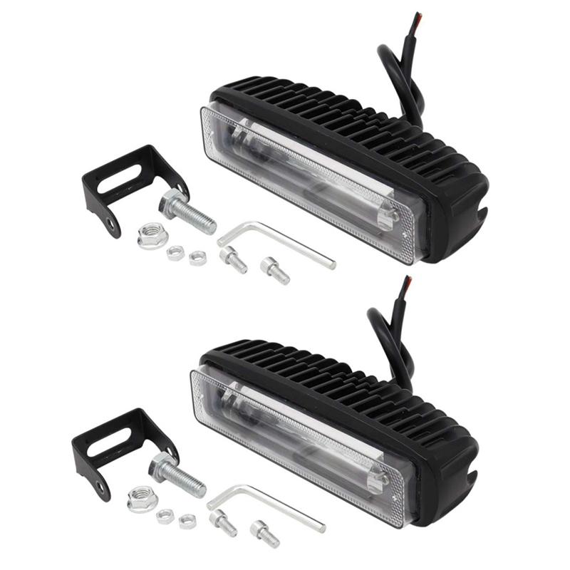 

Car Headlights 4 Inch 30W Red Line LED Forklift Truck Warning Lamp Safety Working Light Bar Warehouse Danger Area (2Pcs)